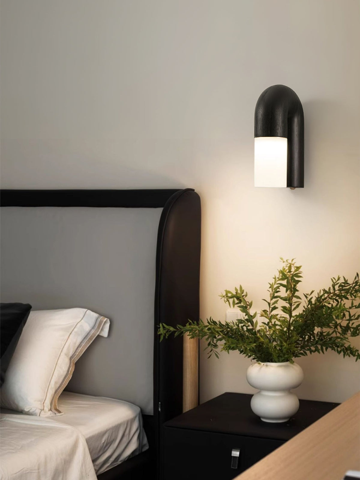 King Moderne minimalistische wandlamp van hout