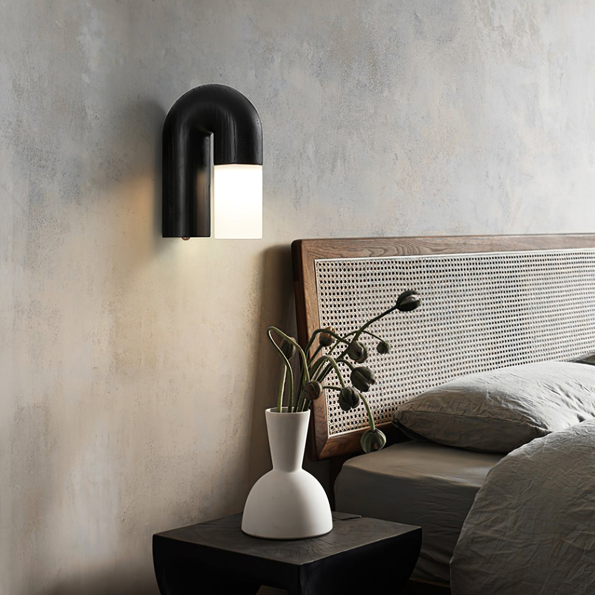 King Moderne minimalistische wandlamp van hout