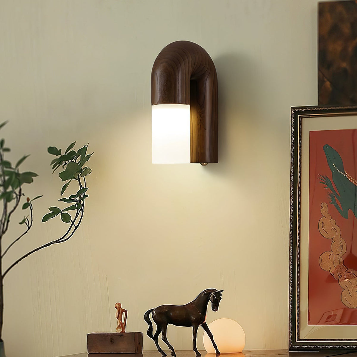King Moderne minimalistische wandlamp van hout