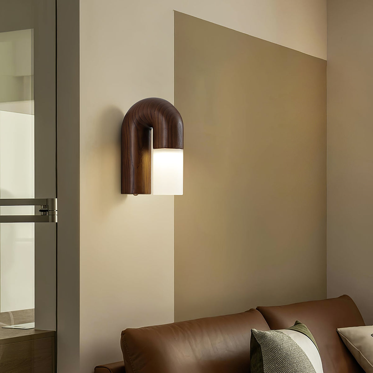 King Moderne minimalistische wandlamp van hout