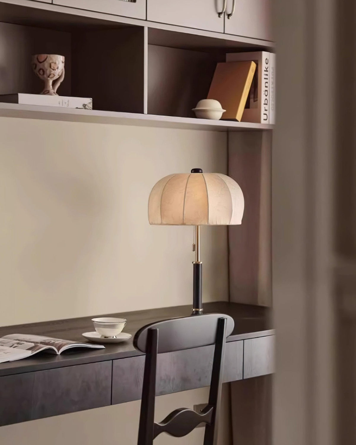 Nalemu Houten Stoffen Retro tafellamp
