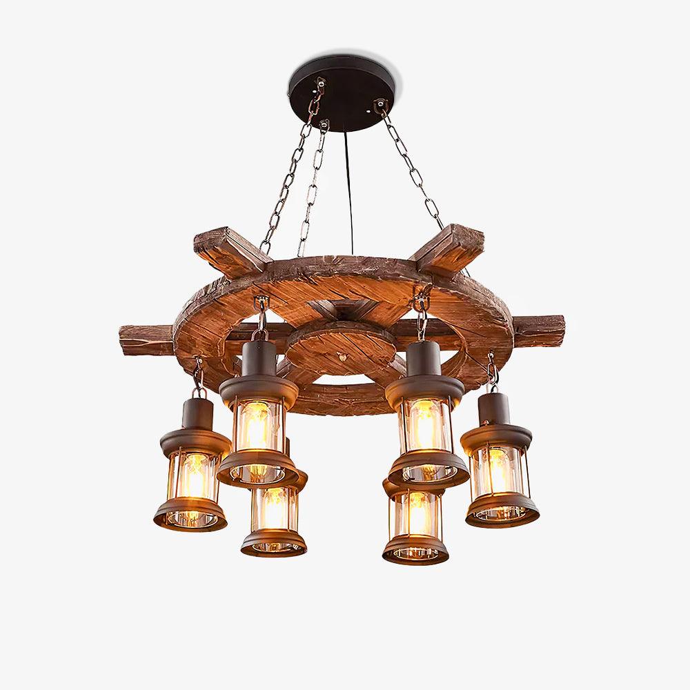 Aurzorir Vintage houten kroonluchter