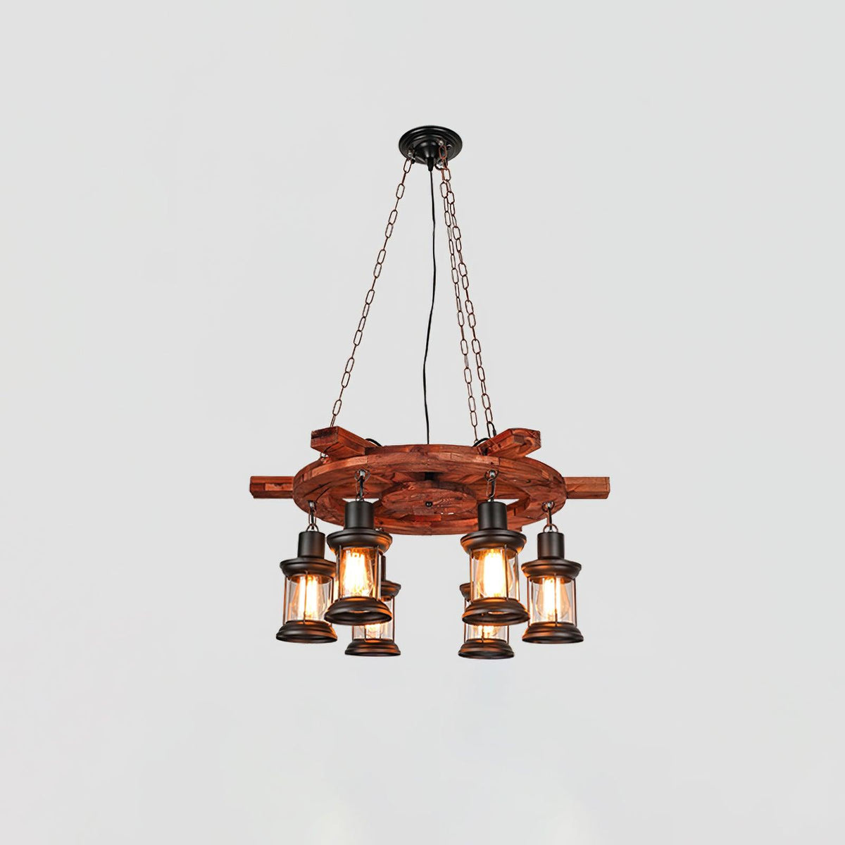 Aurzorir Vintage houten kroonluchter