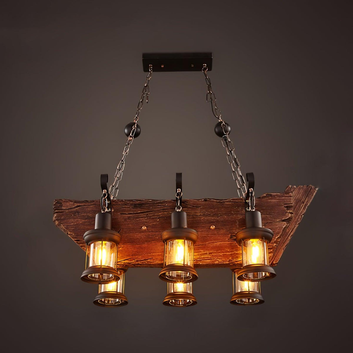 Aurzorir Vintage houten kroonluchter