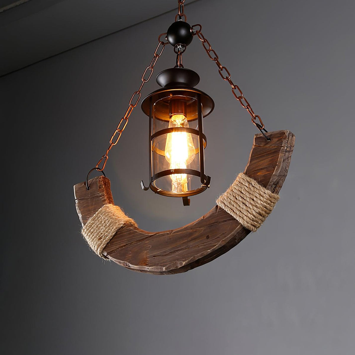Aurzorir Vintage houten kroonluchter