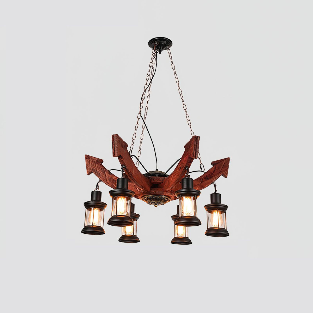 Aurzorir Vintage houten kroonluchter