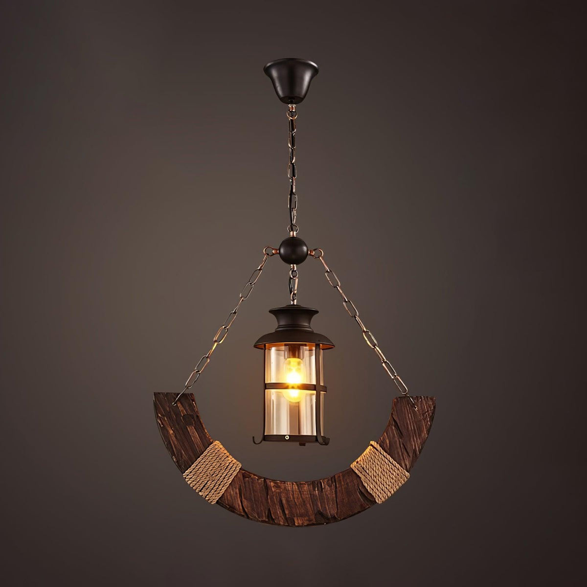 Aurzorir Vintage houten kroonluchter