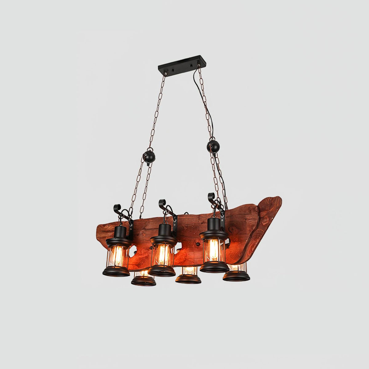 Aurzorir Vintage houten kroonluchter