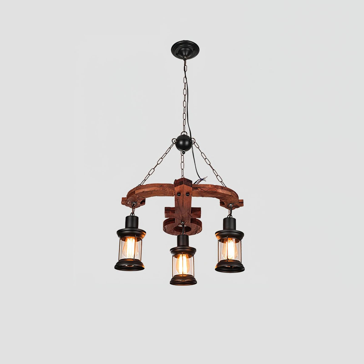 Aurzorir Vintage houten kroonluchter
