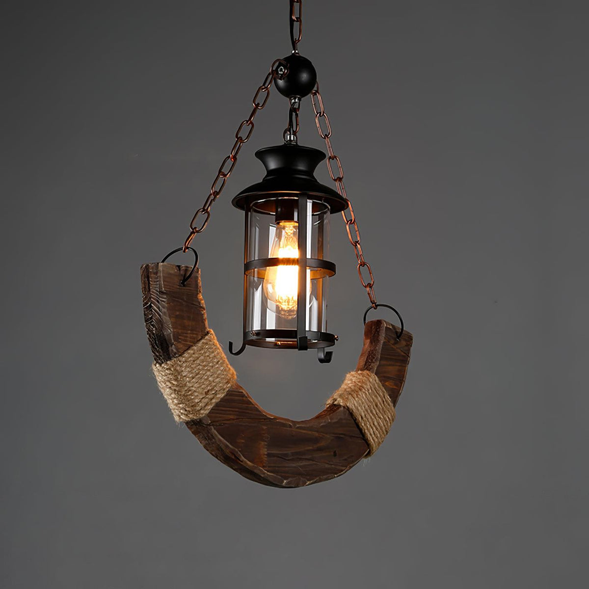 Aurzorir Vintage houten kroonluchter