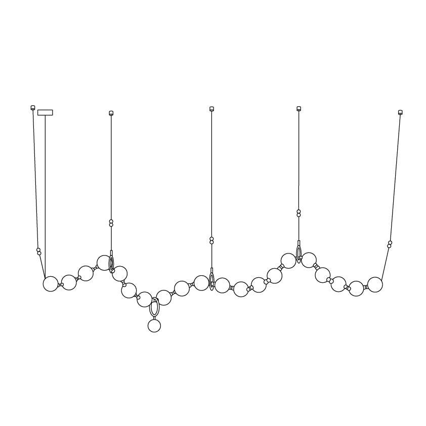 Eirinielle Hanglamp Halsketting Glas