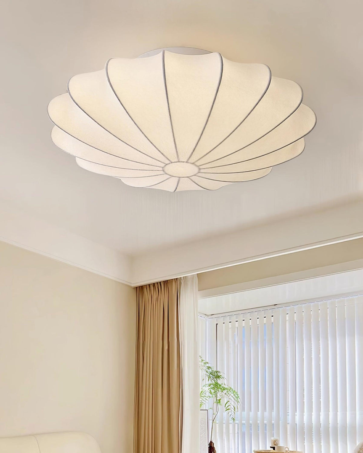 Miriveria plafondlamp stofkap sculpturale elegante