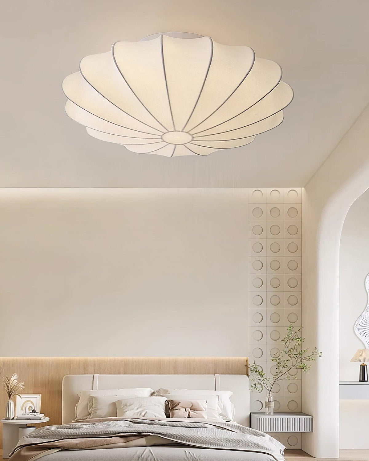 Miriveria plafondlamp stofkap sculpturale elegante