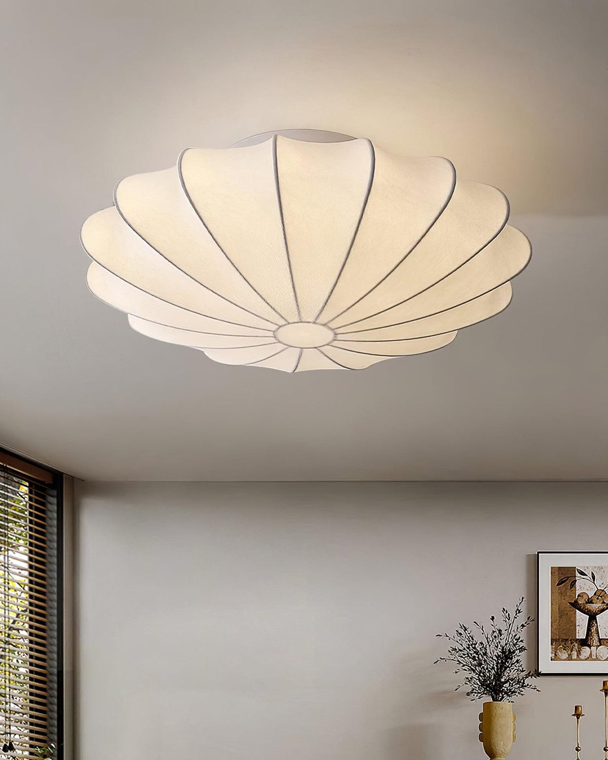 Miriveria plafondlamp stofkap sculpturale elegante