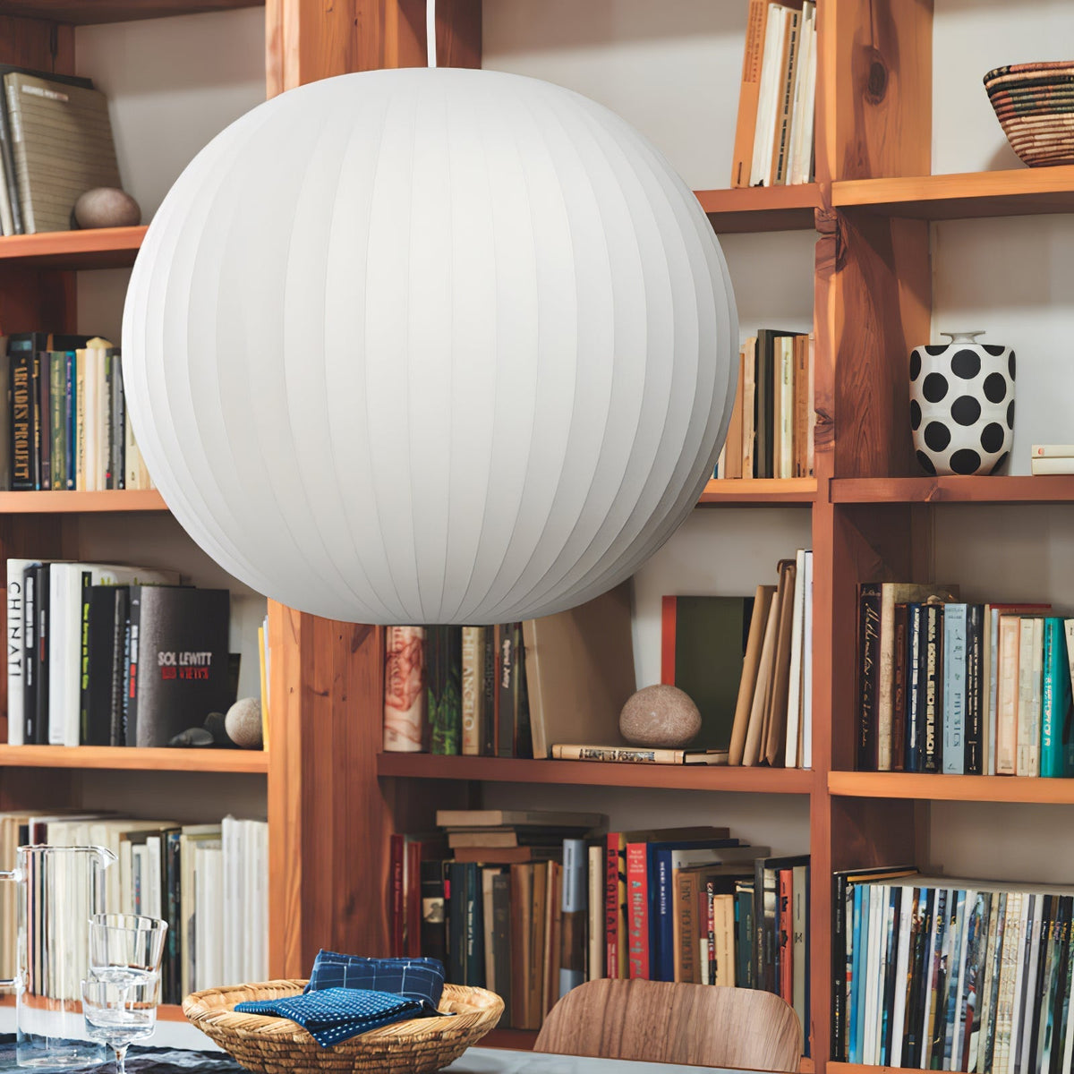 Bis hanglamp van zijde en staal