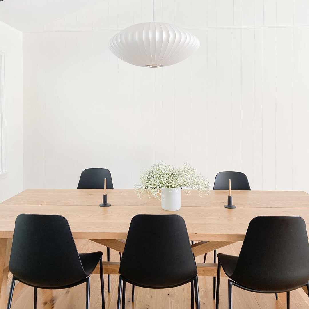 Bis hanglamp van zijde en staal