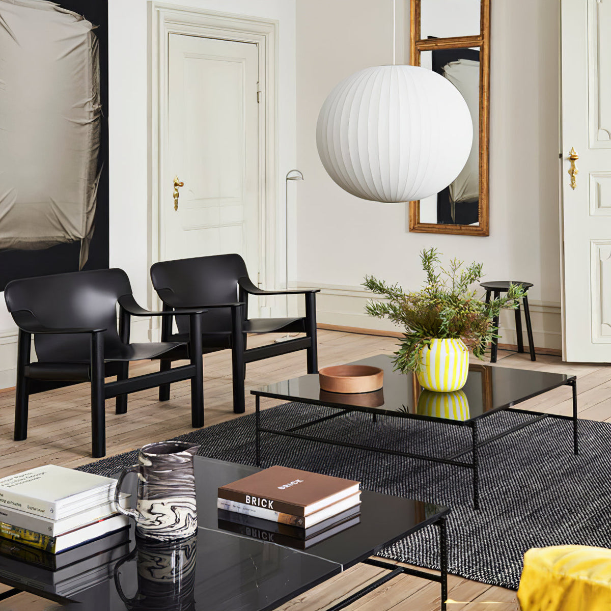 Bis hanglamp van zijde en staal