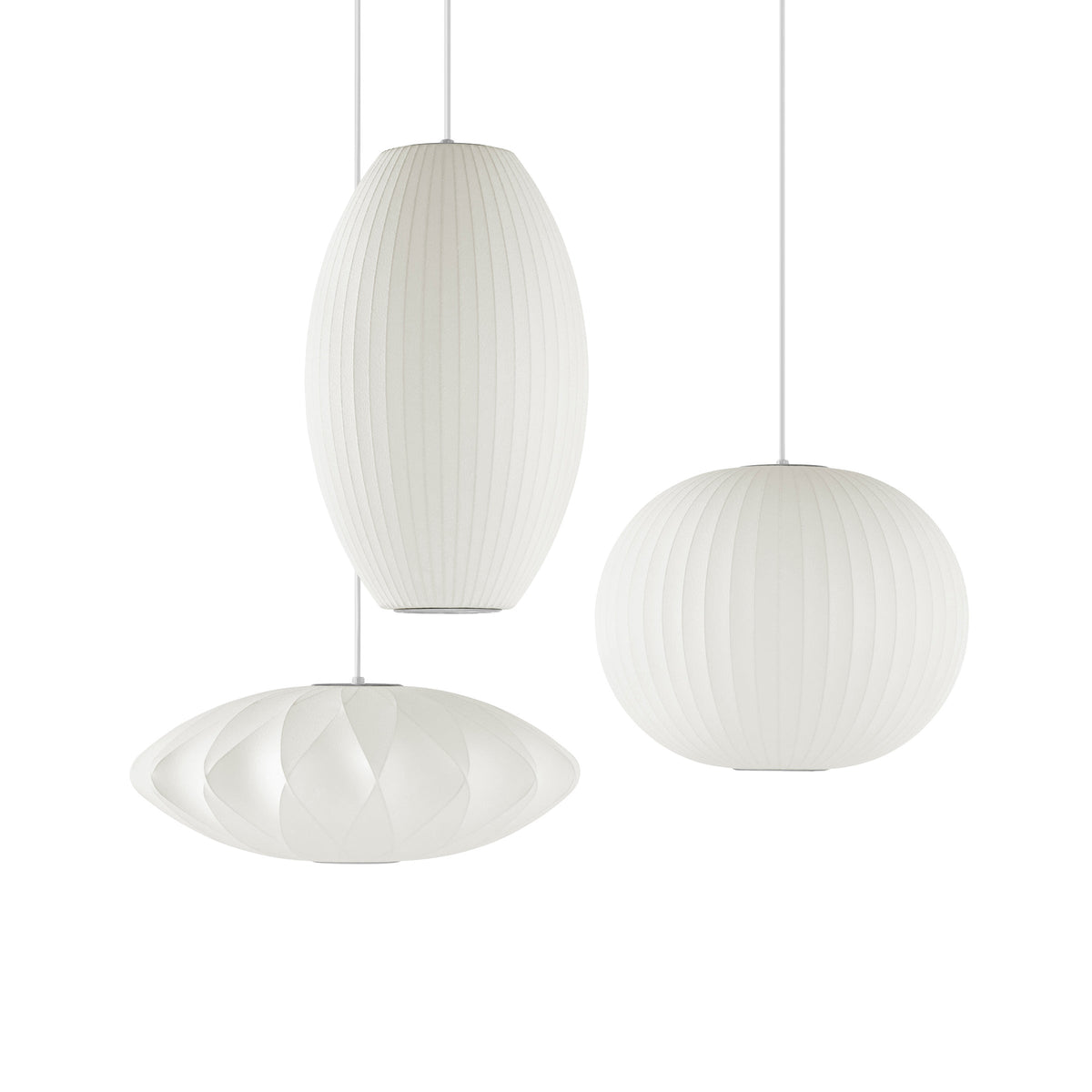 Bis hanglamp van zijde en staal