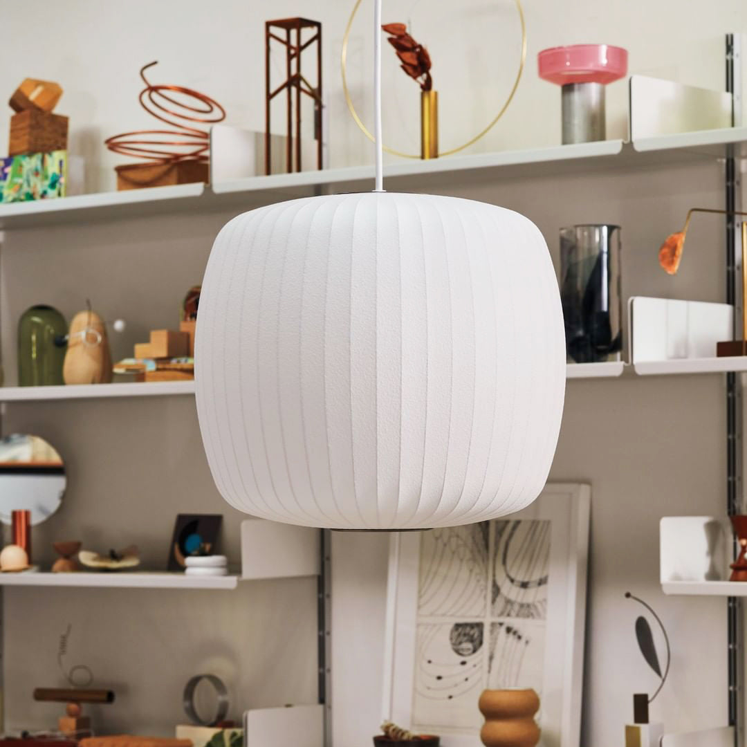 Bis hanglamp van zijde en staal