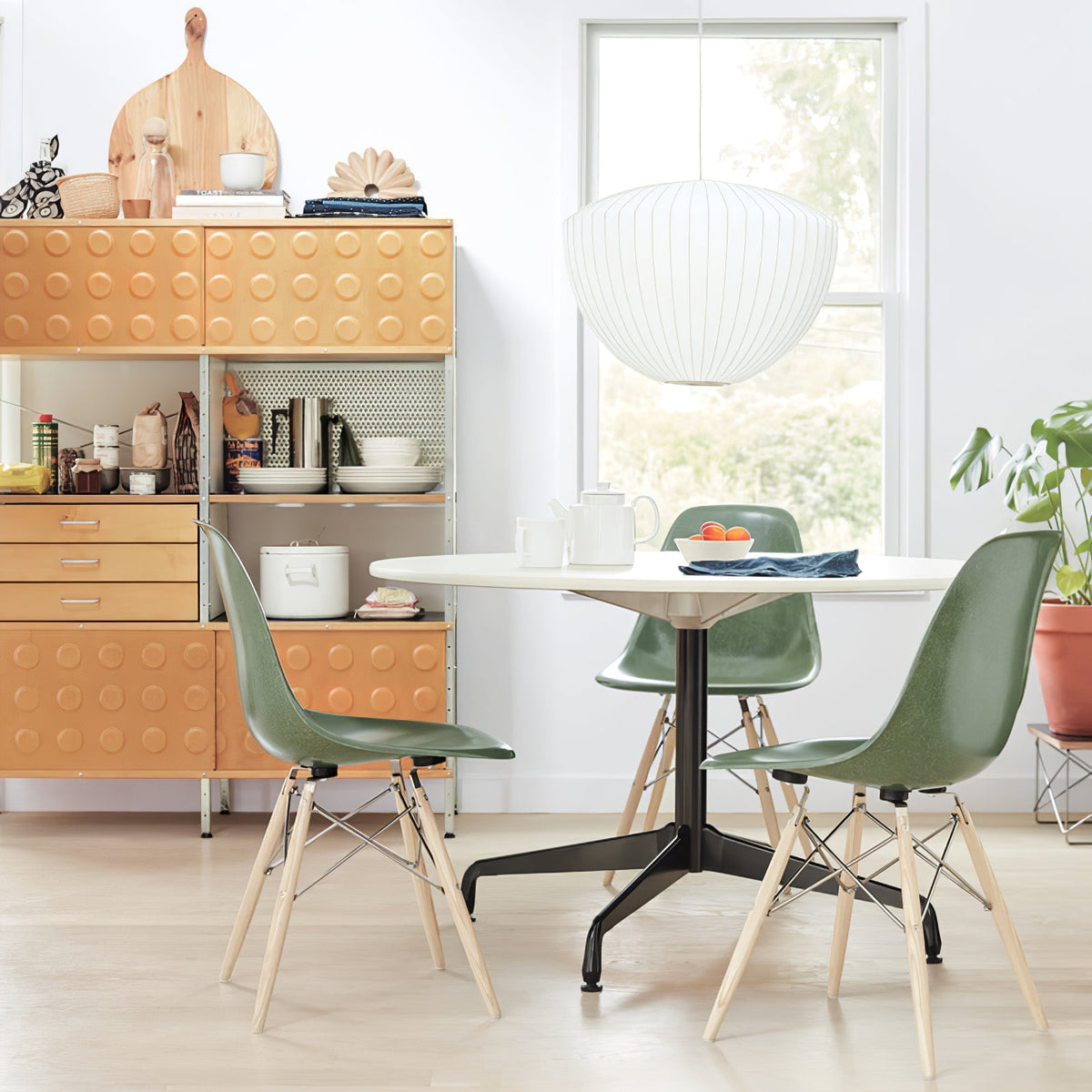 Bis hanglamp van zijde en staal