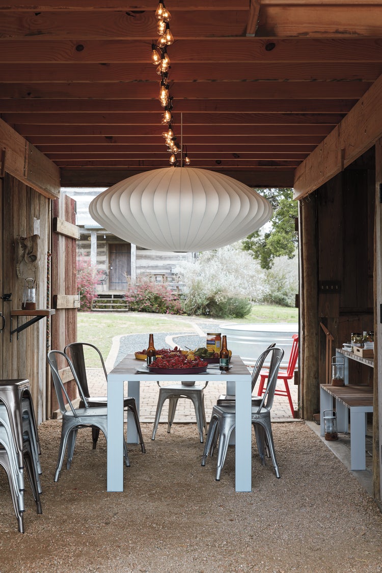 Bis hanglamp van zijde en staal