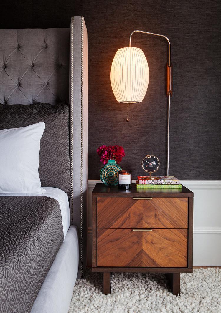 Aldinira wandlamp walnoot bal