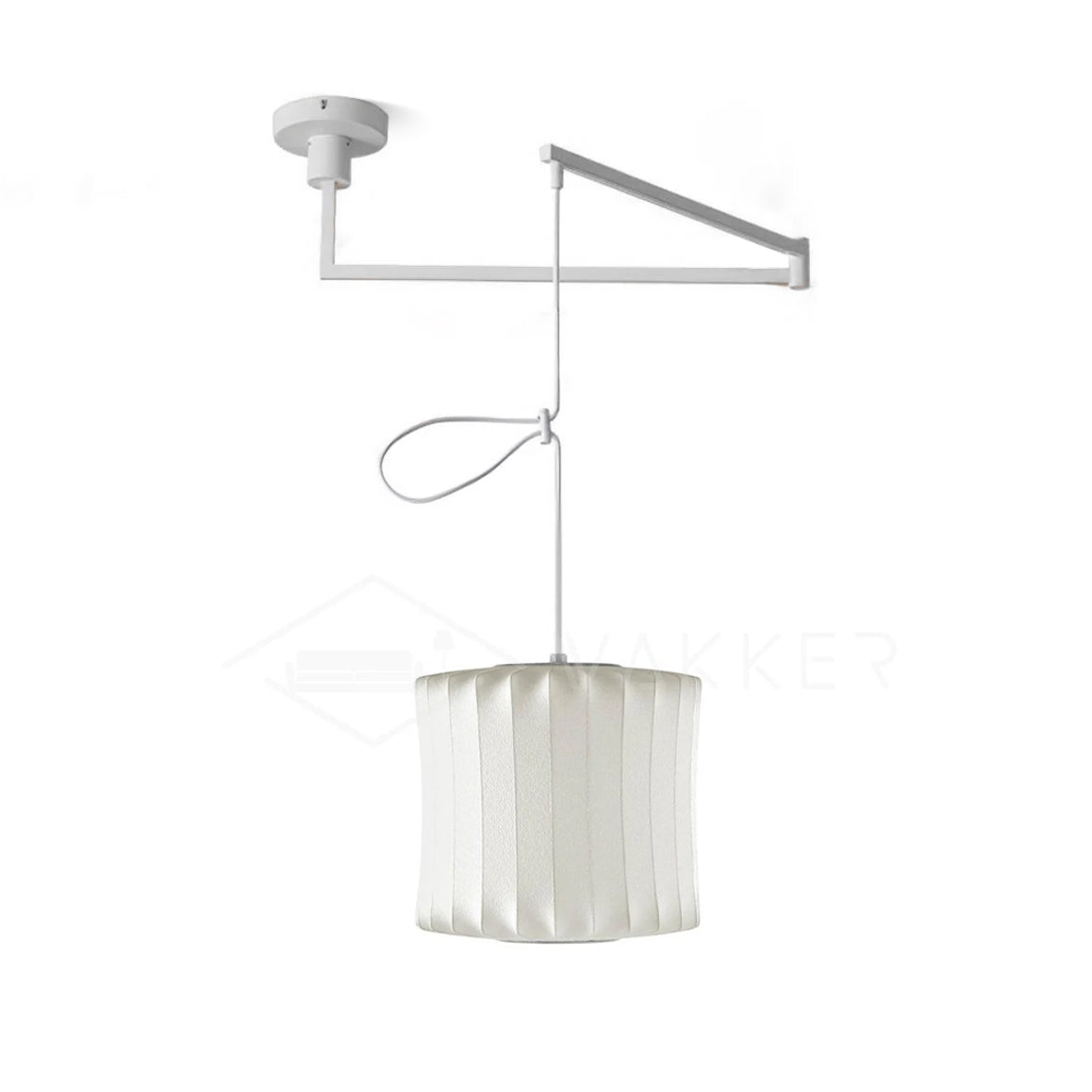 Bis hanglamp van zijde en staal