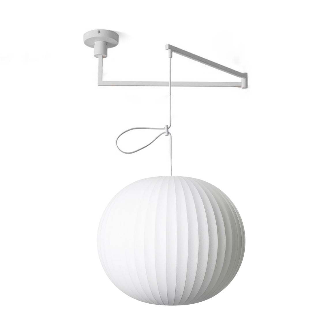 Bis hanglamp van zijde en staal