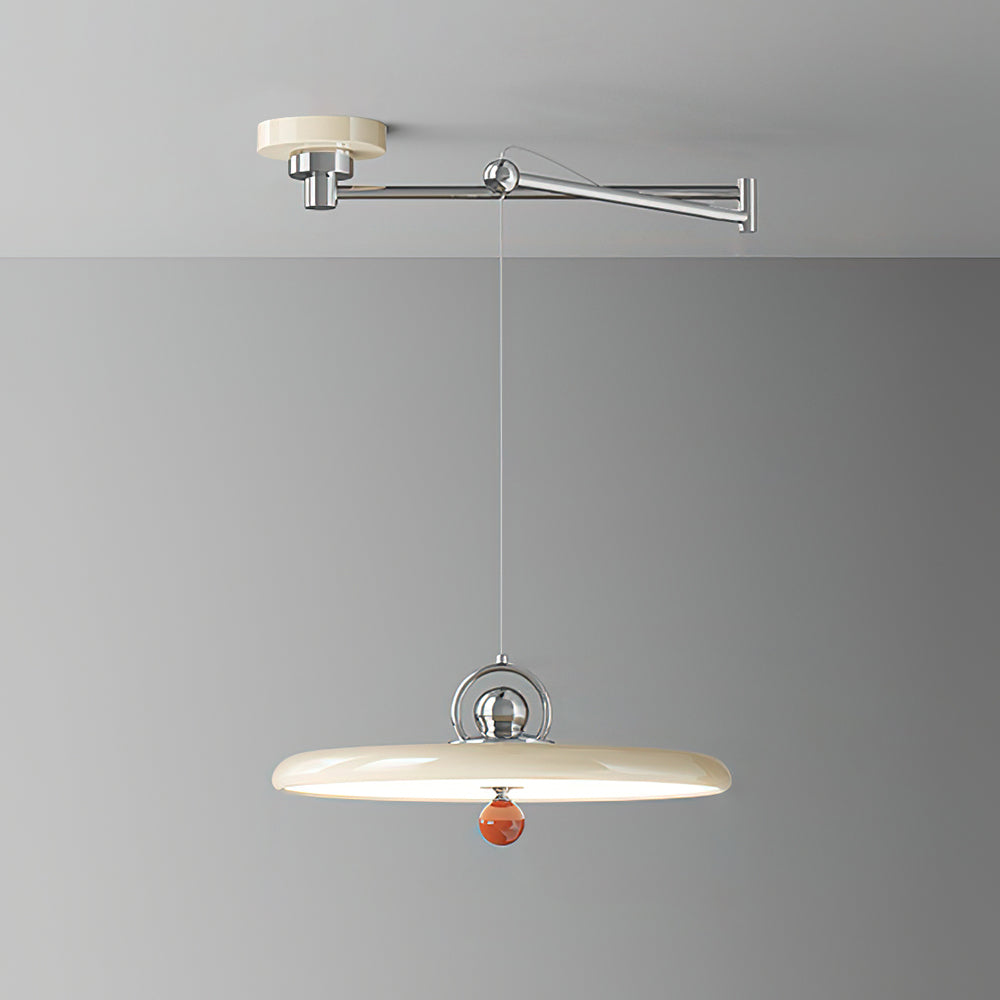 Cirorenne hanglamp met schommelarm in paars