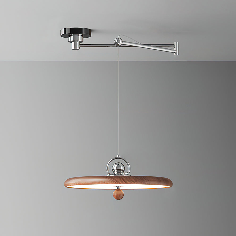 Cirorenne hanglamp met schommelarm in paars