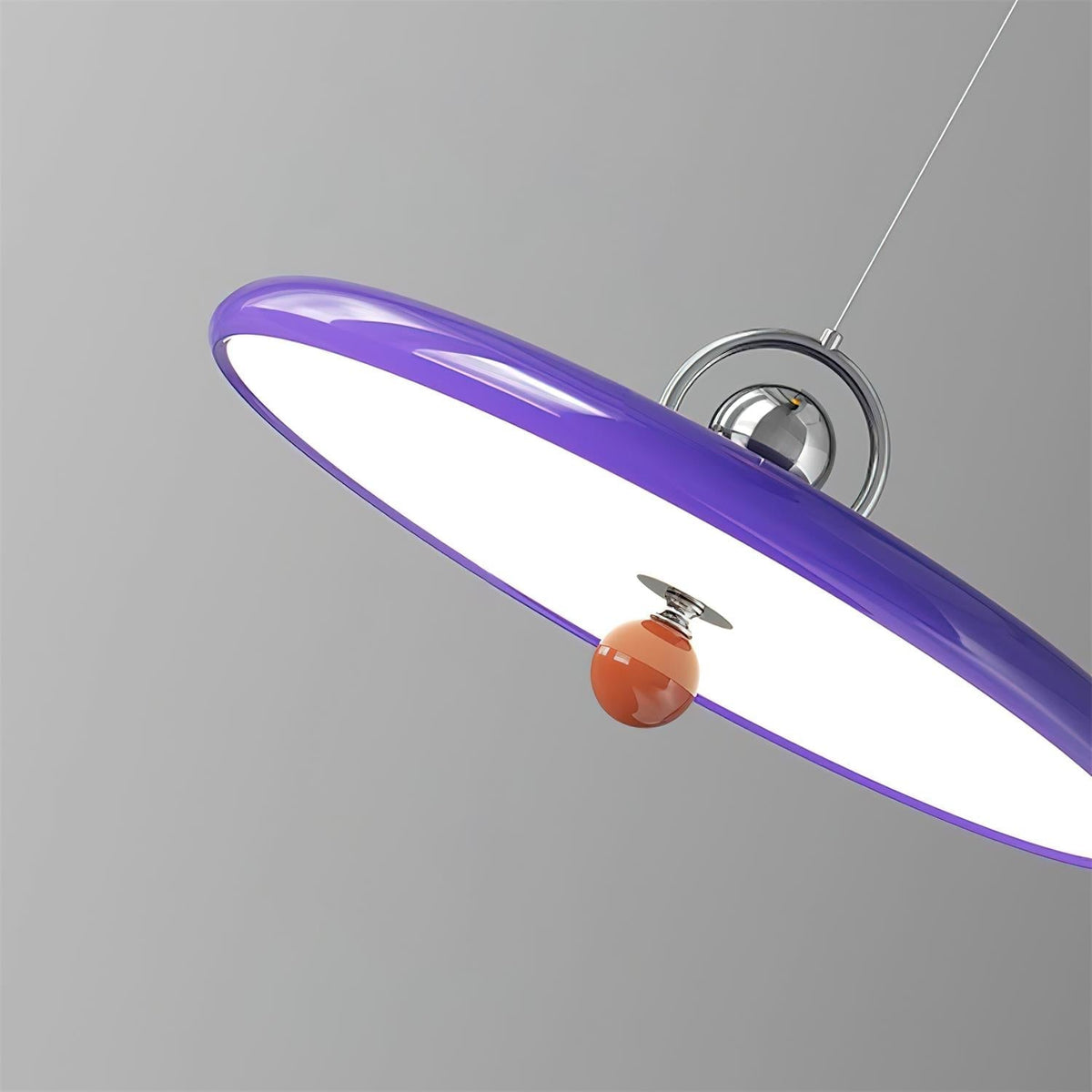 Cirorenne hanglamp met schommelarm in paars