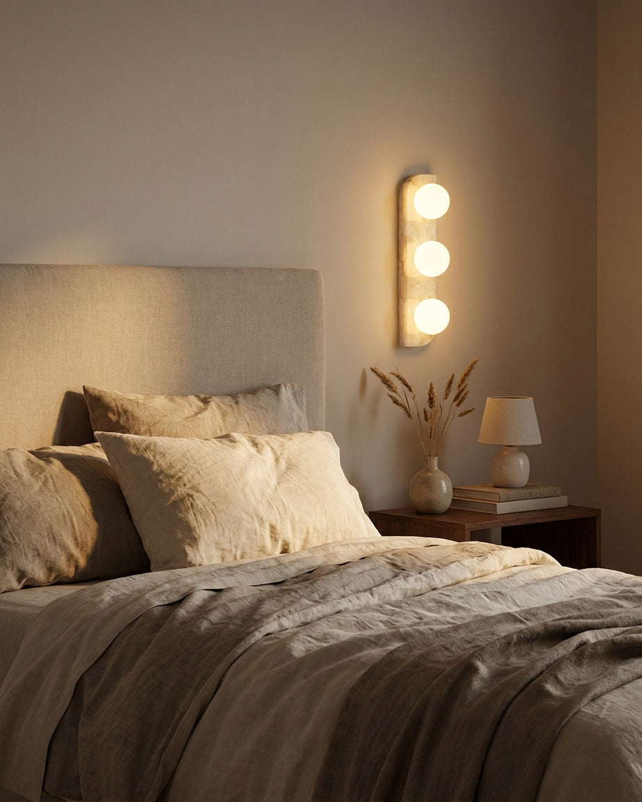 Onyx albasten wandlamp