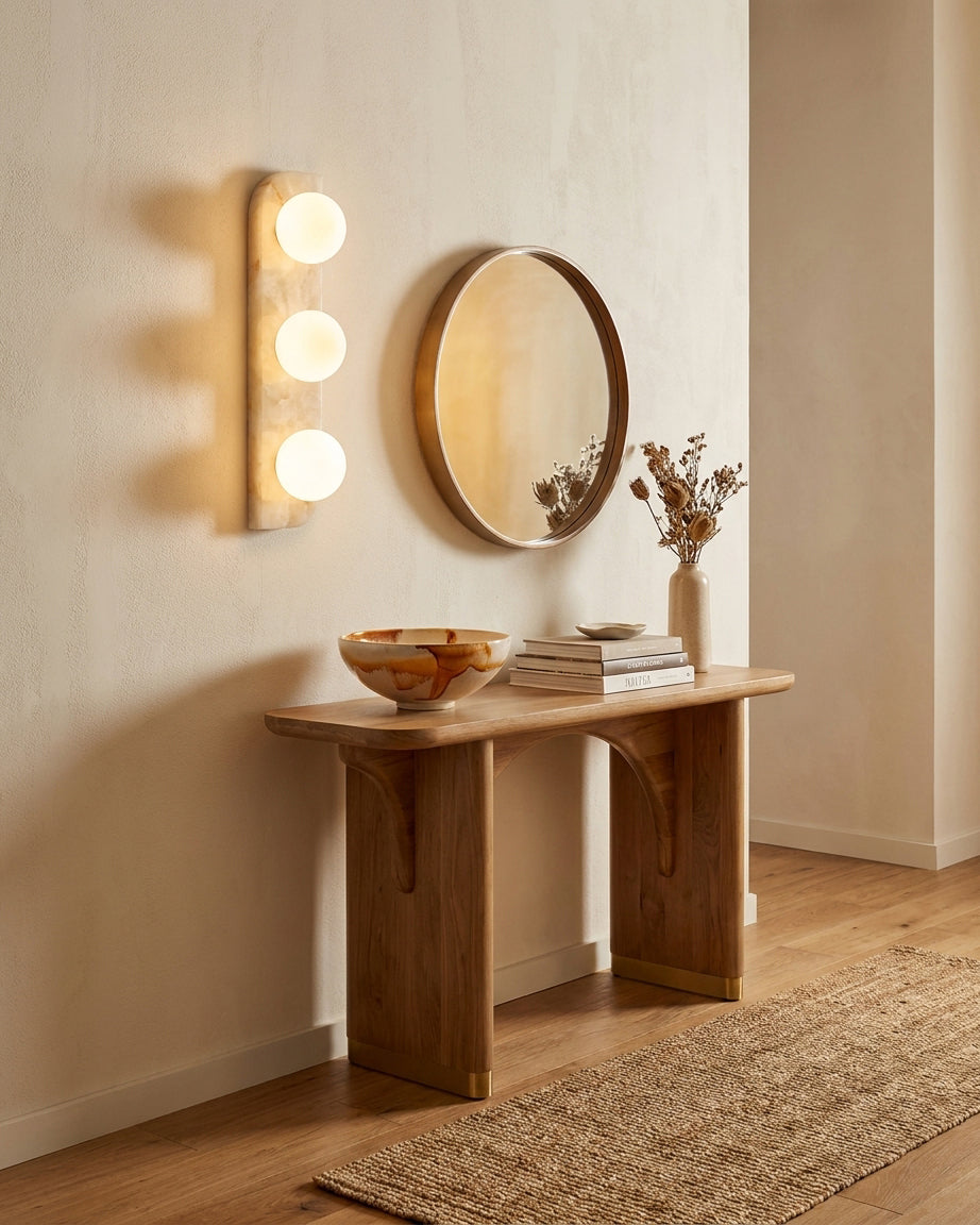 Onyx albasten wandlamp