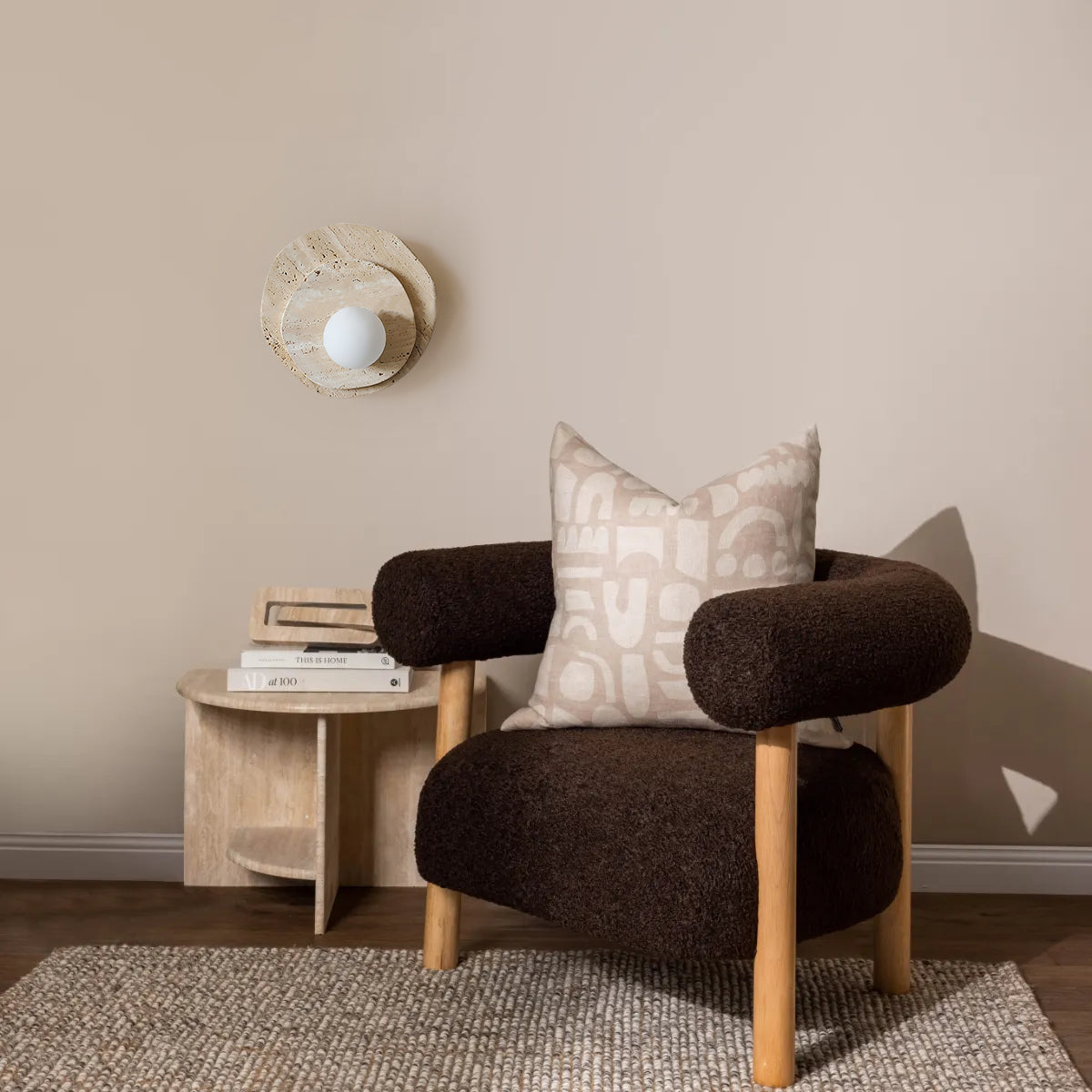 Tavinielle wandlamp travertin Layered Wabi-sabi Esthetiek