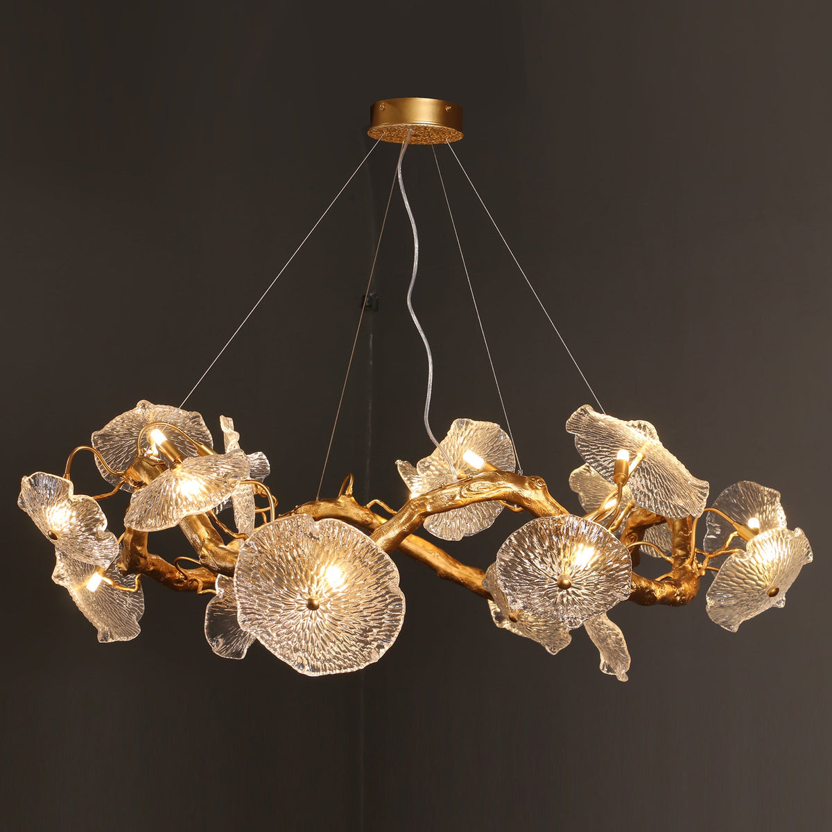 Avenhurst lotus glazen kroonluchter