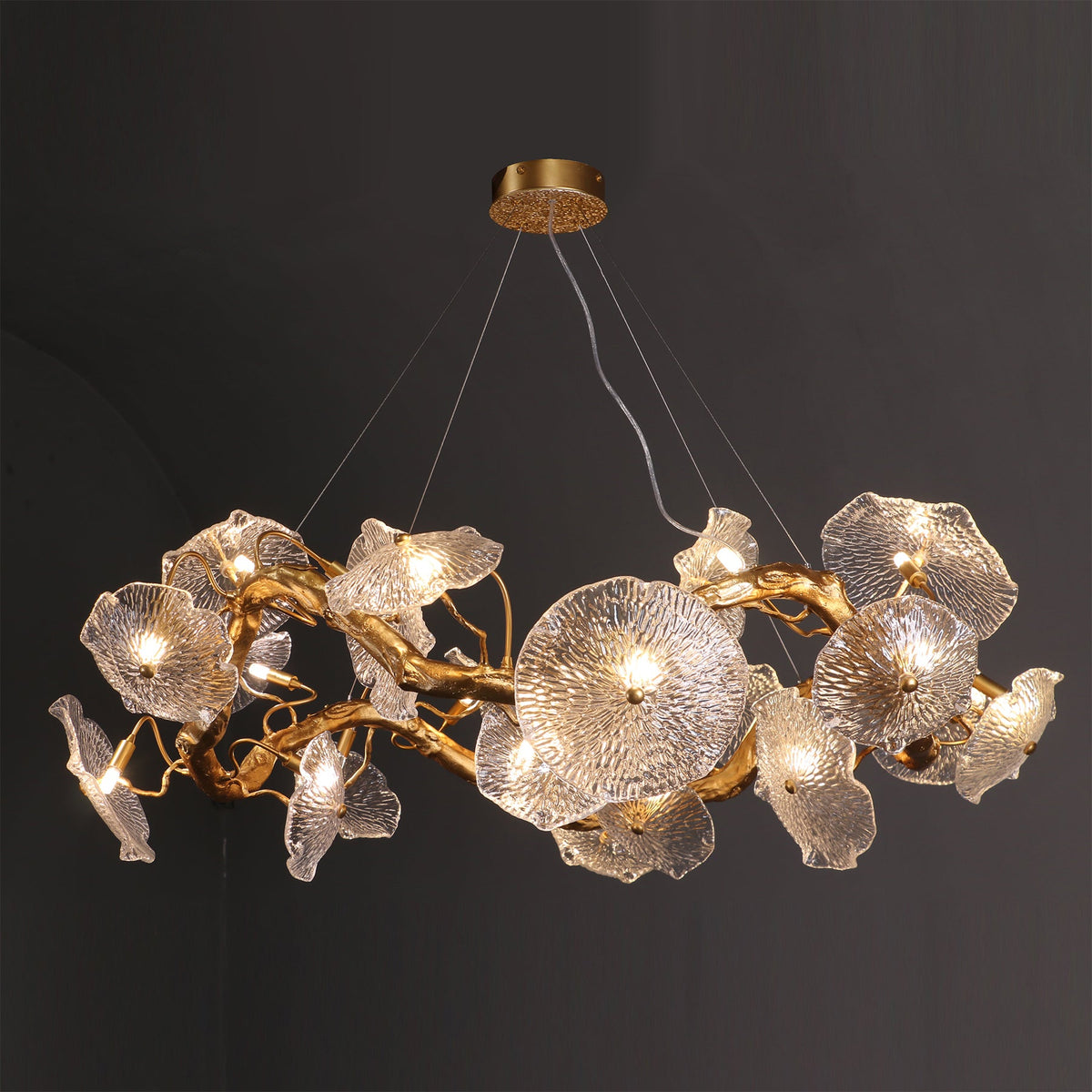 Avenhurst lotus glazen kroonluchter