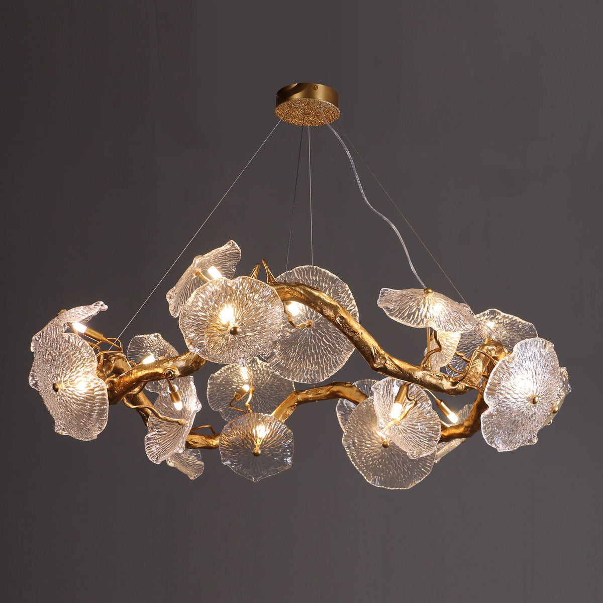 Avenhurst lotus glazen kroonluchter