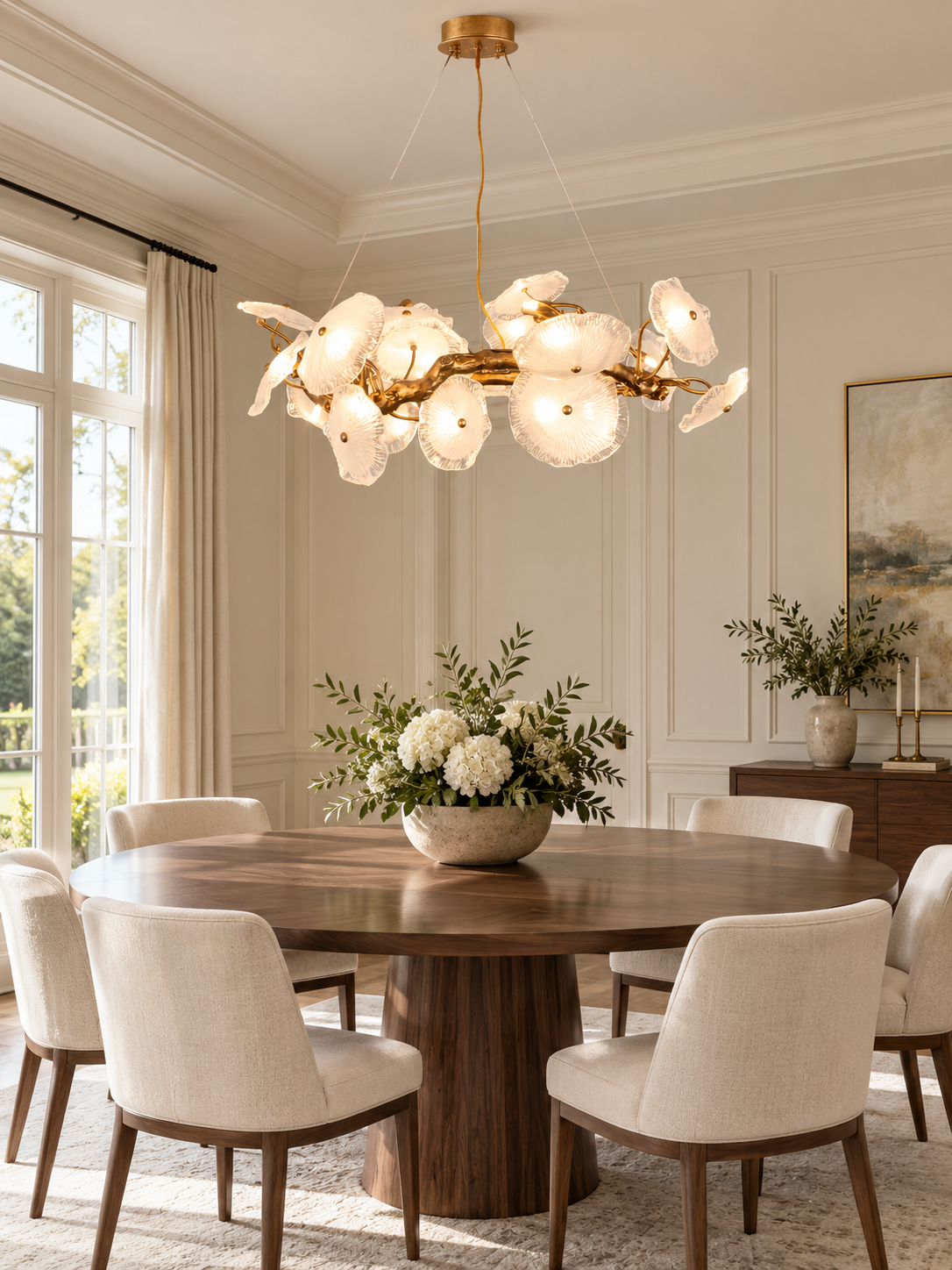Avenhurst lotus glazen kroonluchter