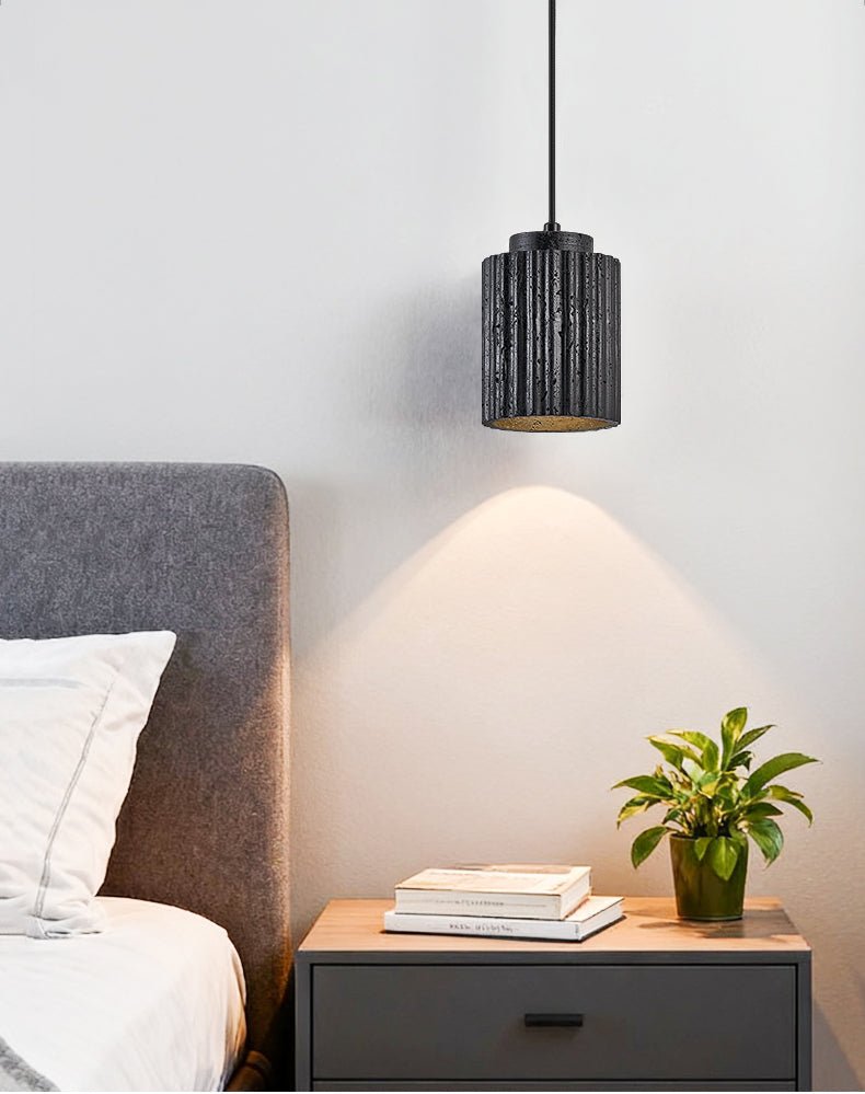 Hirb Ridge Zwart travertin hanglamp