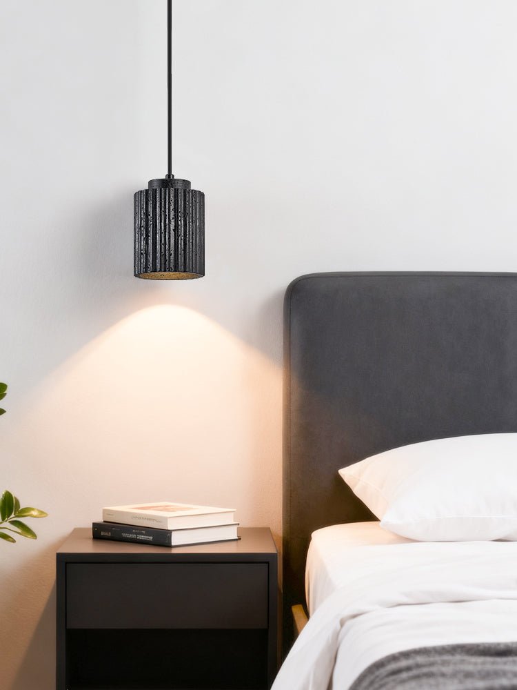 Hirb Ridge Zwart travertin hanglamp