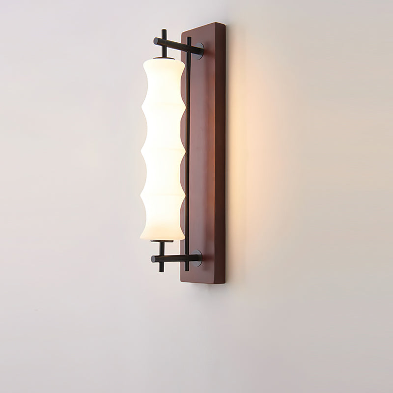 Eireelia wandlamp met golfpatroon in glas