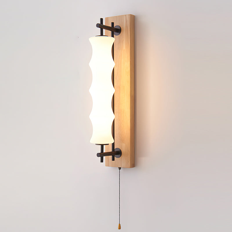 Eireelia wandlamp met golfpatroon in glas