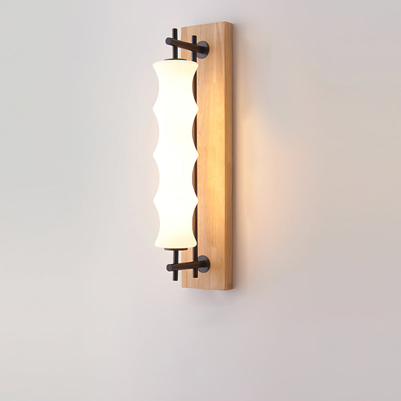 Eireelia wandlamp met golfpatroon in glas
