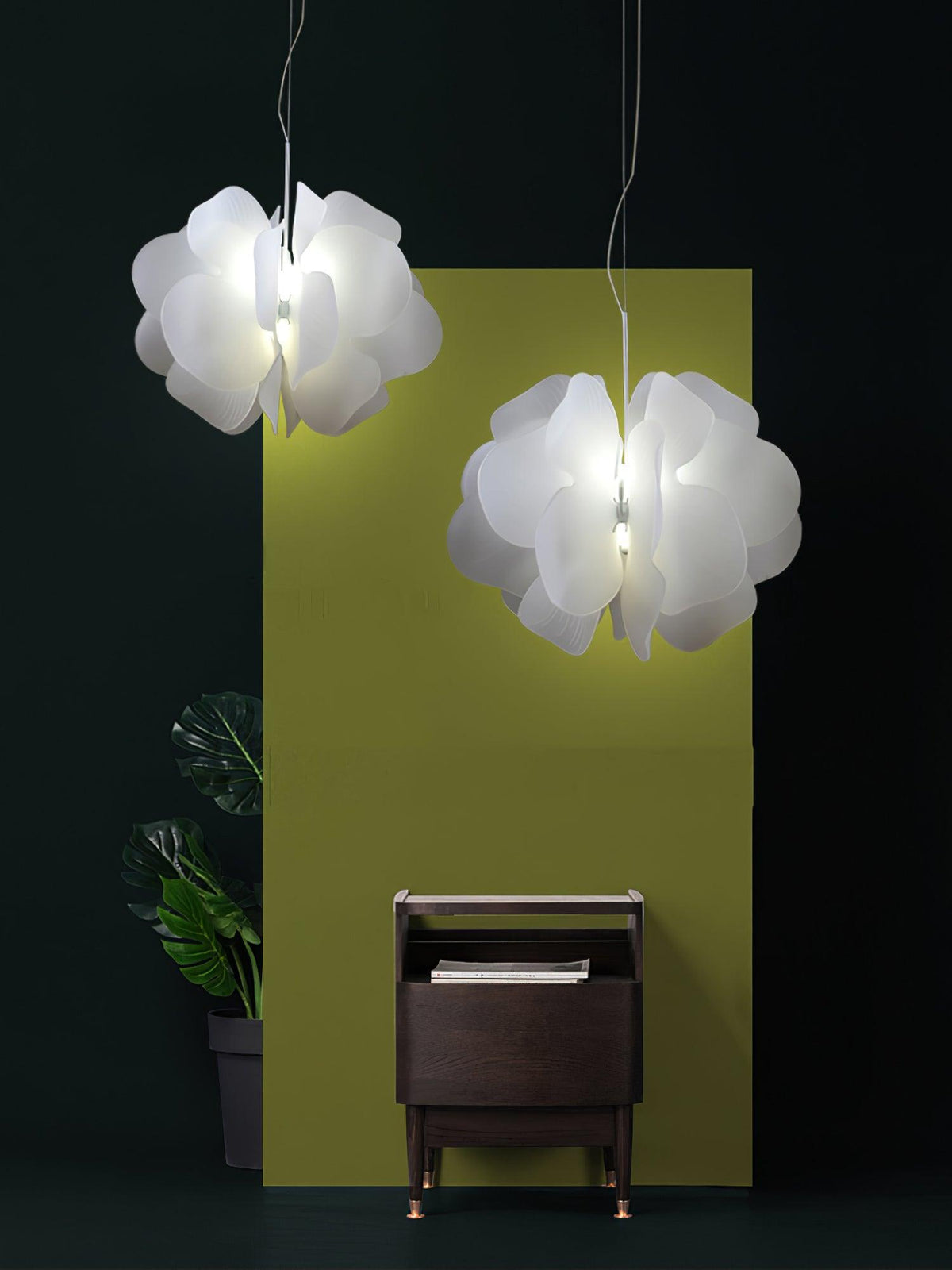 Orelisiella hanglamp plastic bloemmotief