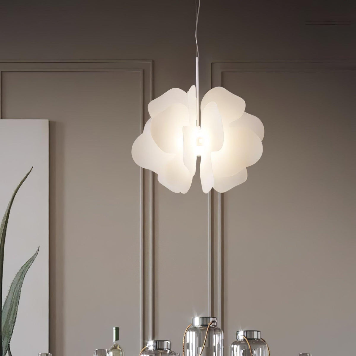 Orelisiella hanglamp plastic bloemmotief