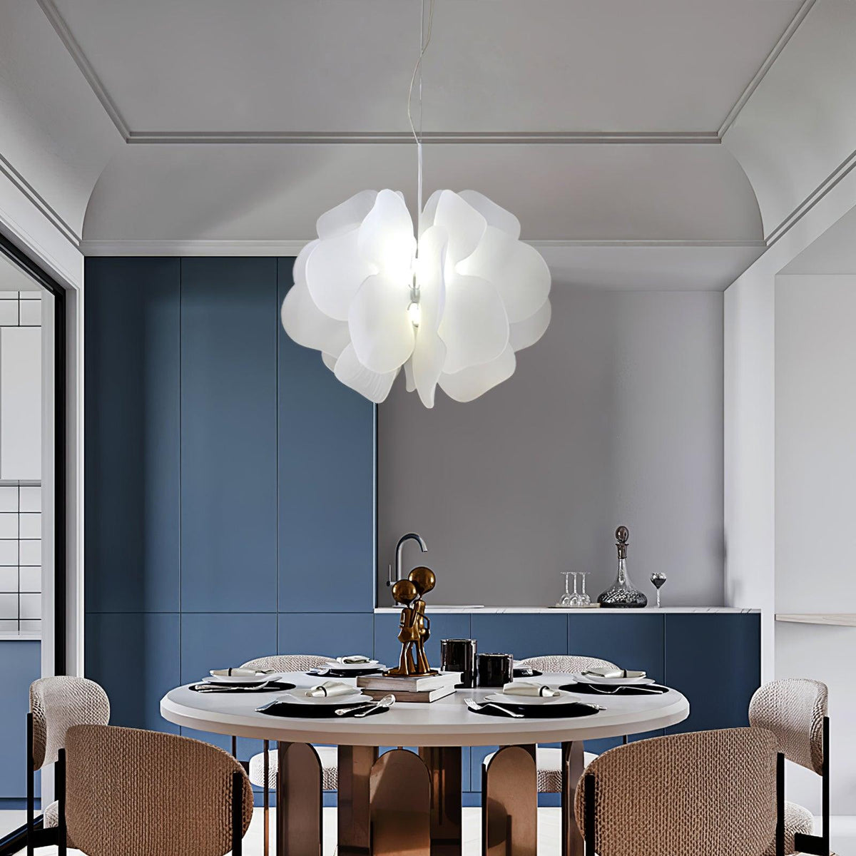 Orelisiella hanglamp plastic bloemmotief