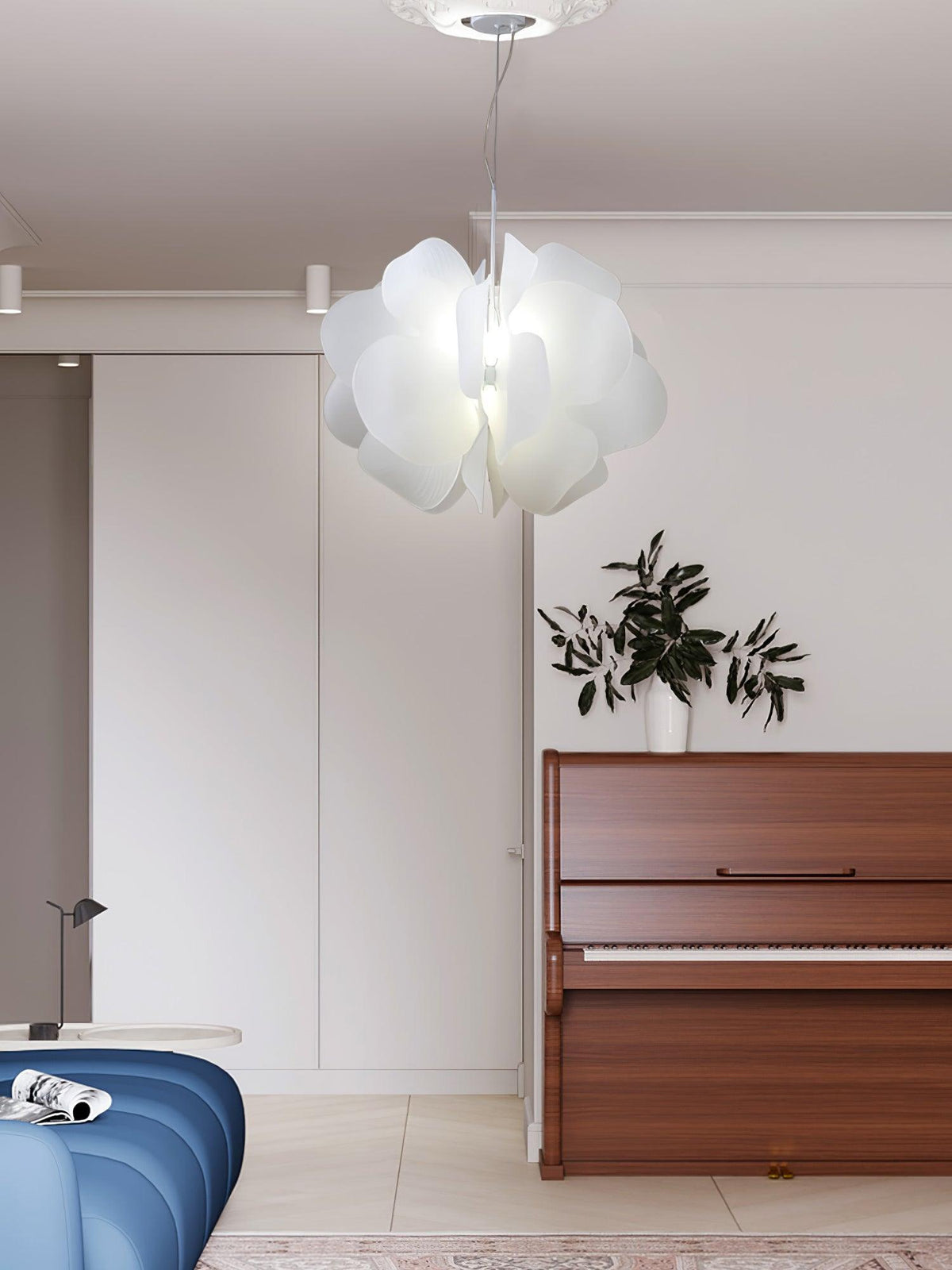 Orelisiella hanglamp plastic bloemmotief