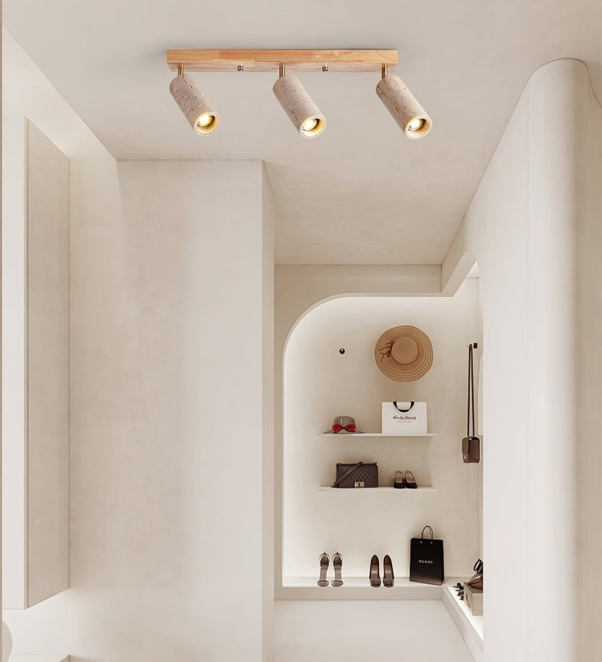 Tavalette Multi-Cylinder travertin Track Light
