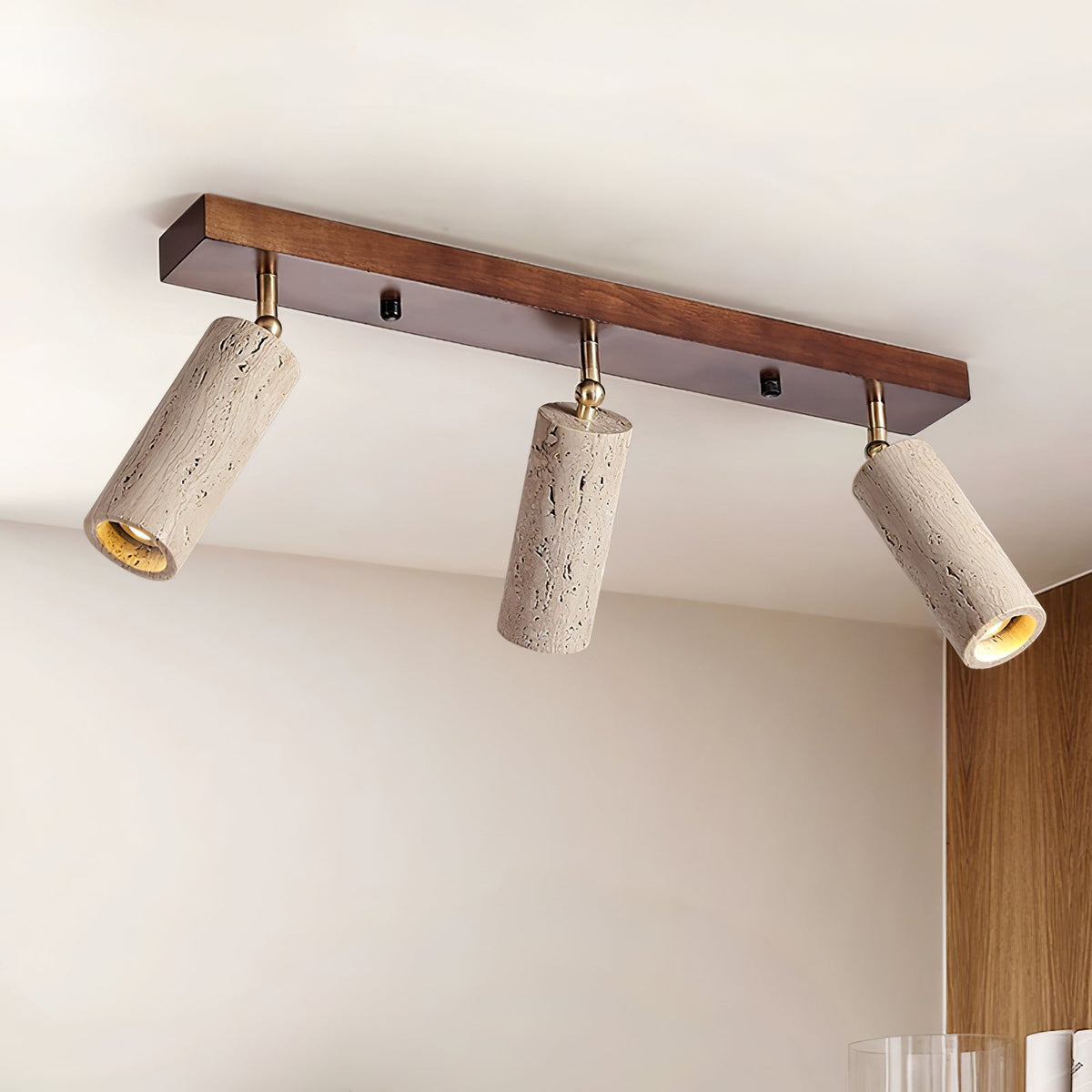 Tavalette Multi-Cylinder travertin Track Light