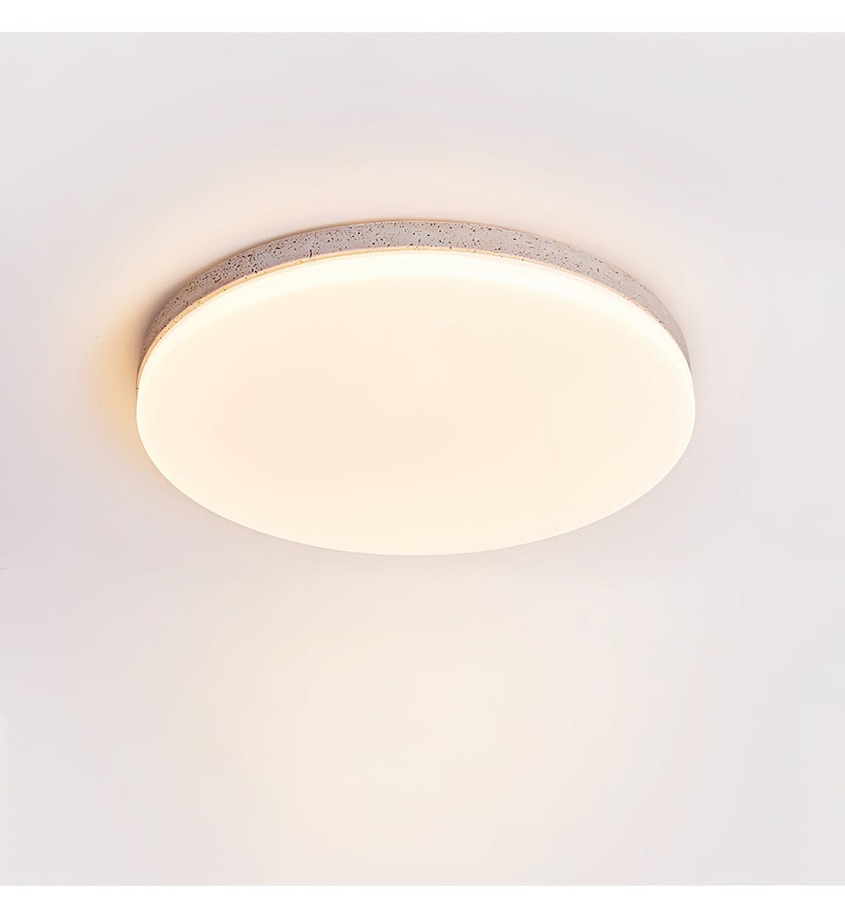 Sloane plafondlamp in geel travertin